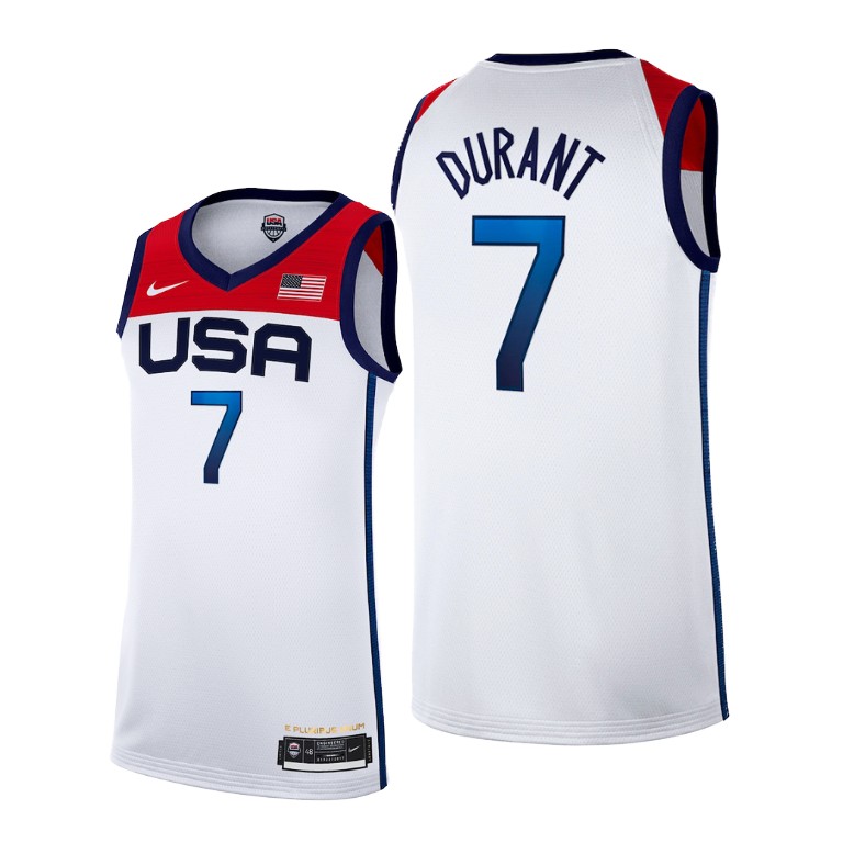 Men's USA Basketball #8 Khris Middleton 2021 White Tokyo Olympics Stitched Home Jersey